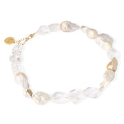 GRACE Necklace - Pearls & Quartz