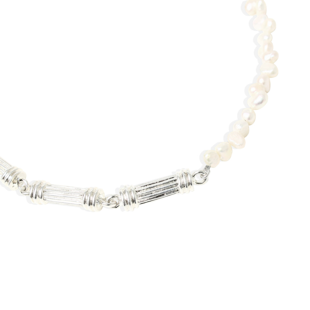 HADLEY Necklace - Silver with Pearl