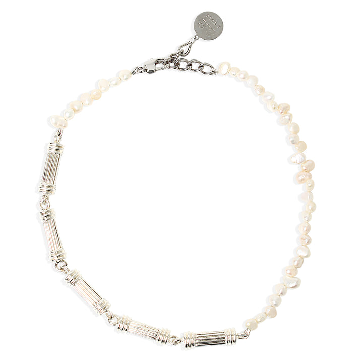 HADLEY Necklace - Silver with Pearl