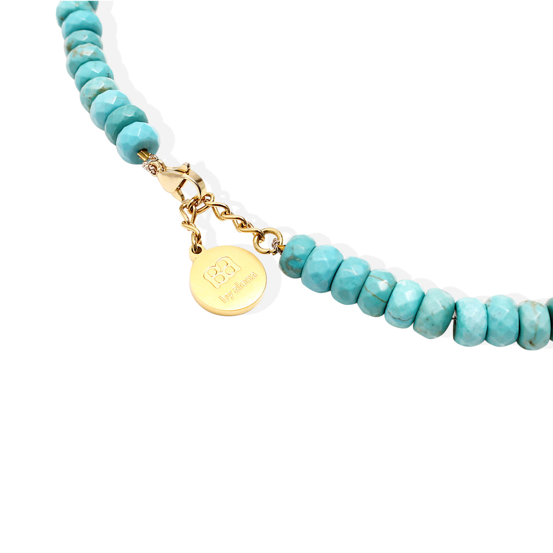 IMAN Necklace - Turquoise and Pearl