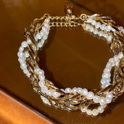 HALSTON Necklace - Gold and Pearl