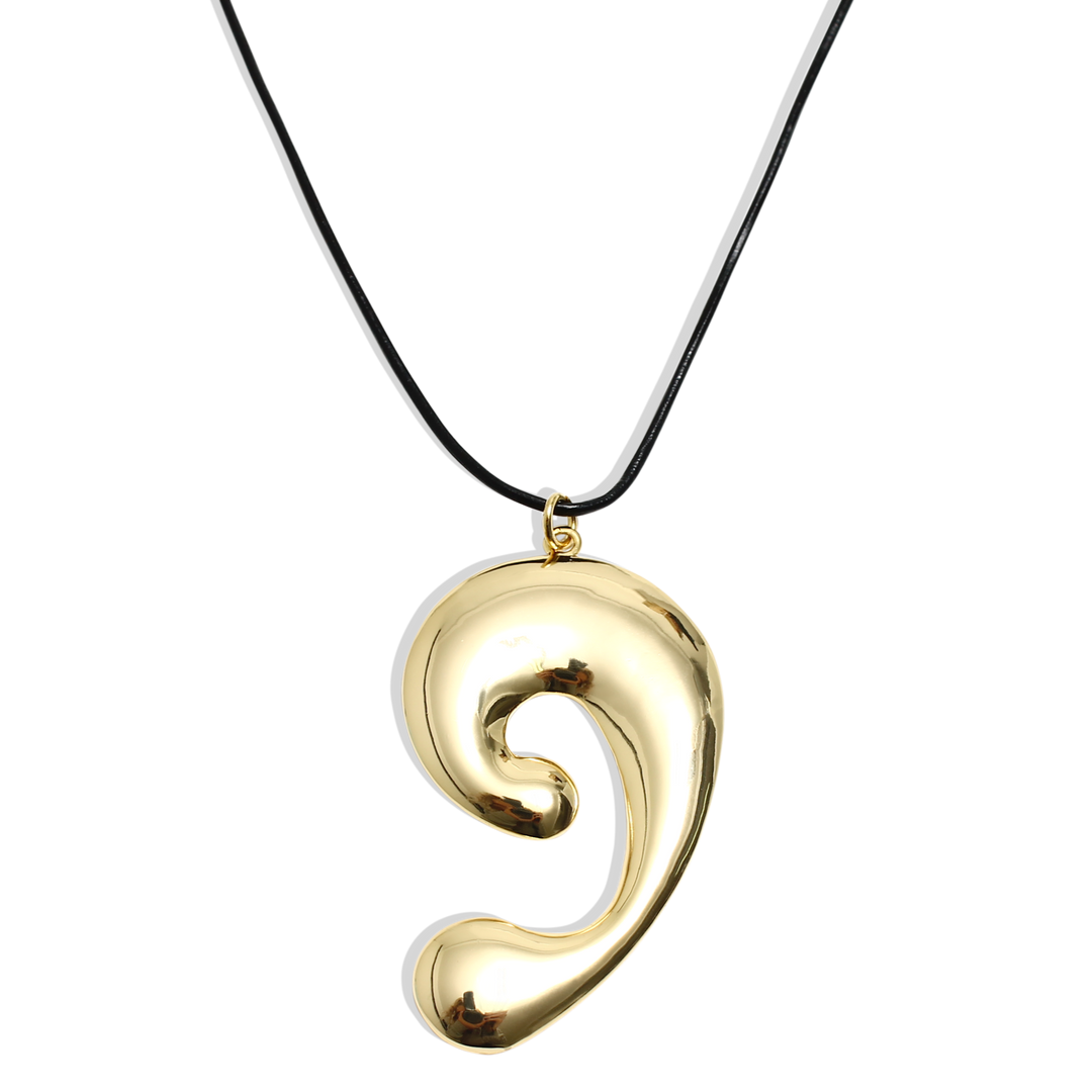 CARLA Necklace - Gold and Leather