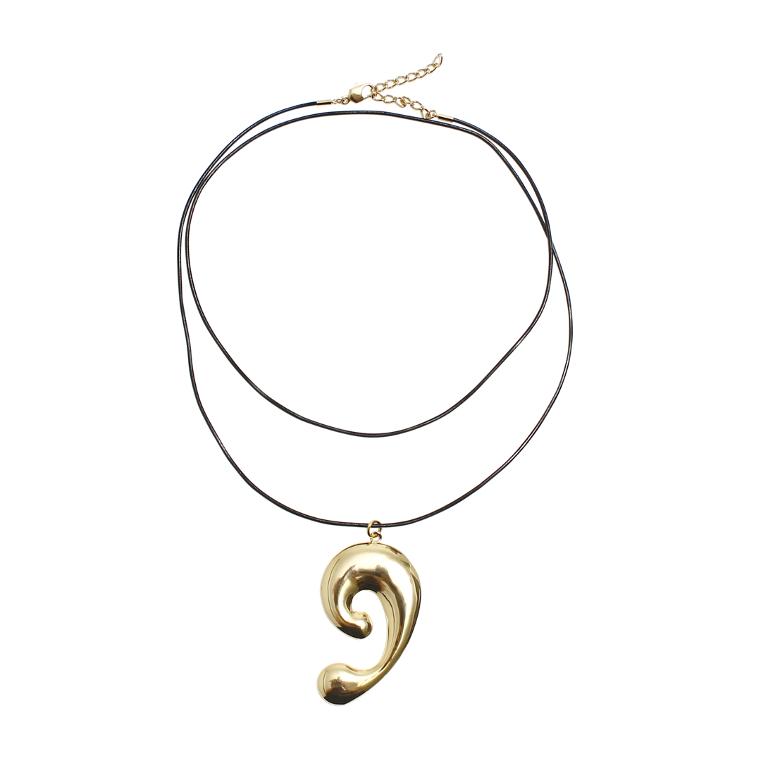 CARLA Necklace - Gold and Leather
