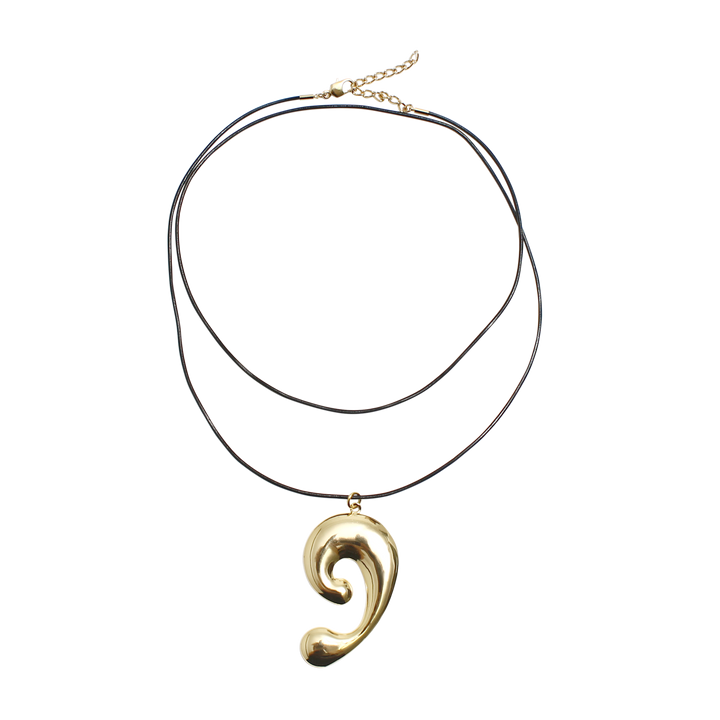 CARLA Necklace - Gold and Leather