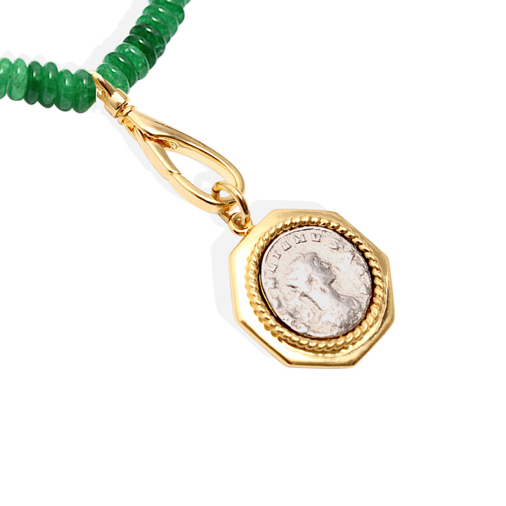 ISADORA Necklace - Gold and Green Jade