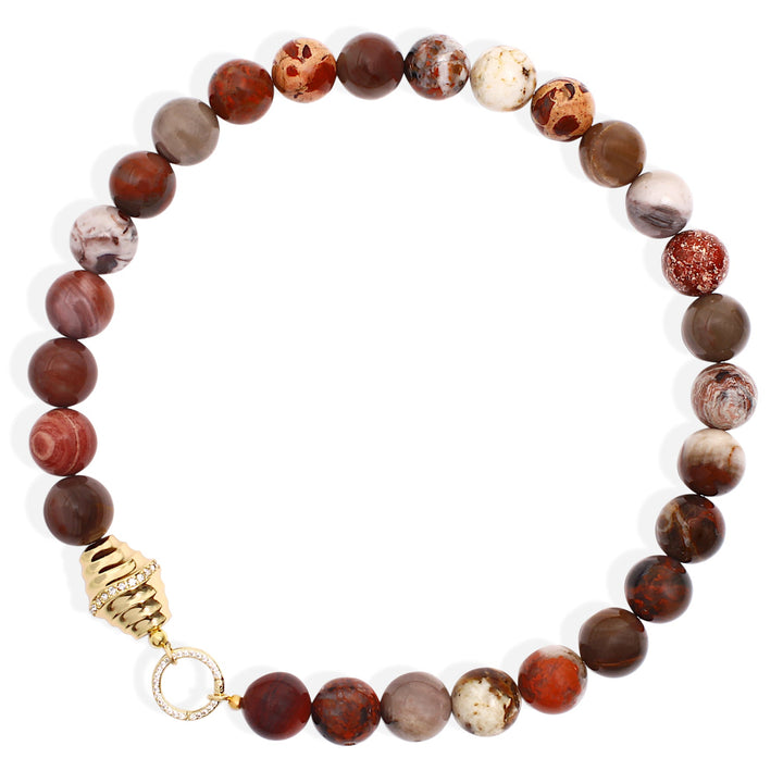 JONI Necklace - Cognac and Gold
