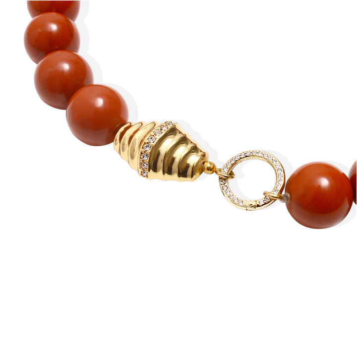 JONI Necklace - Gold and Red Jasper