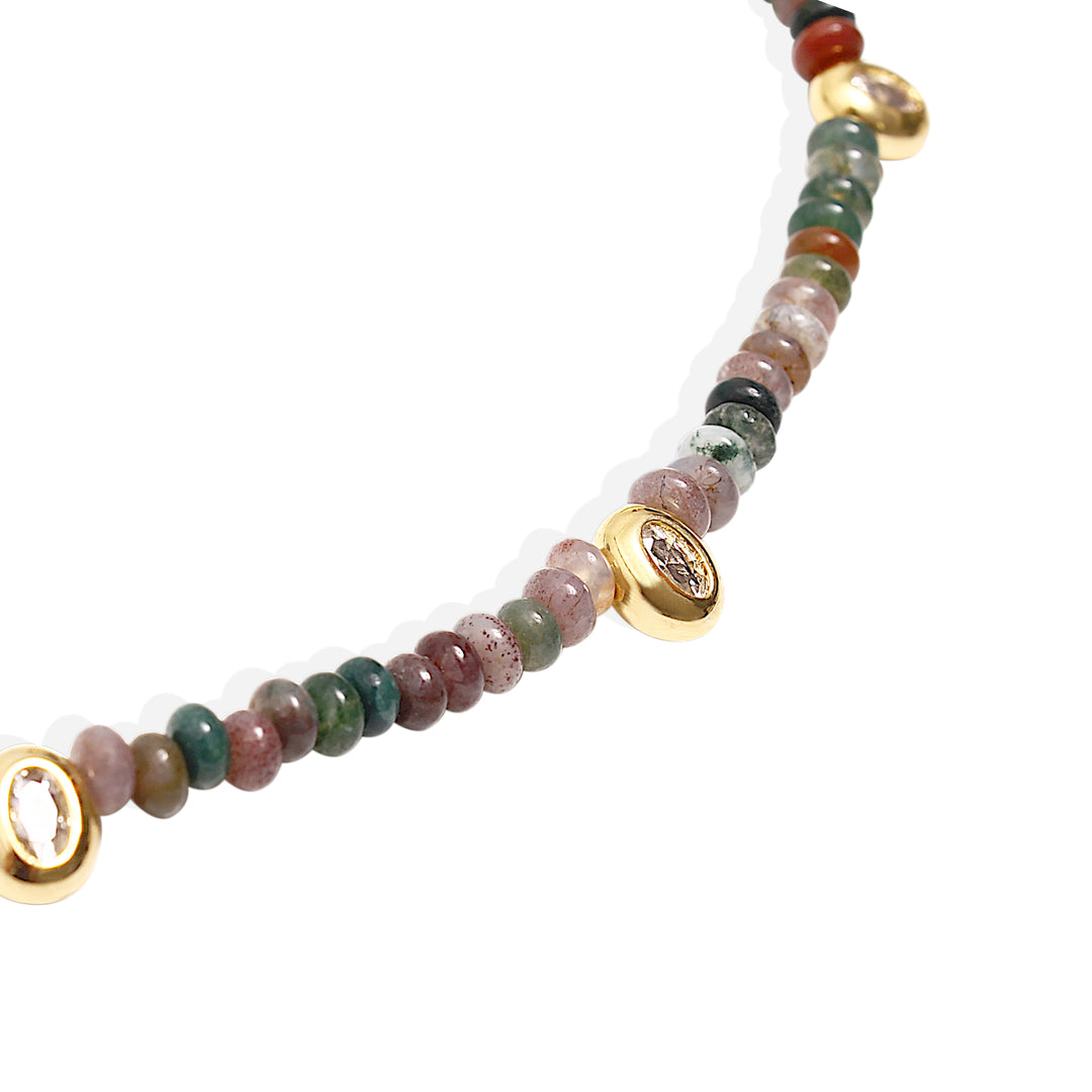 LUCIE Necklace - Gold and Indian Agate