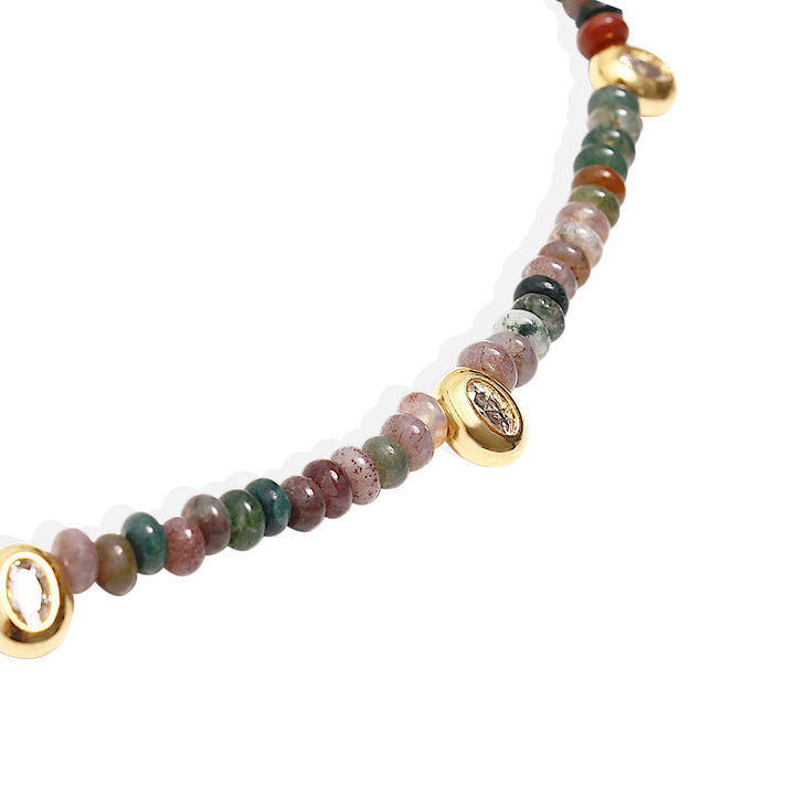 LUCIE Necklace - Gold and Indian Agate