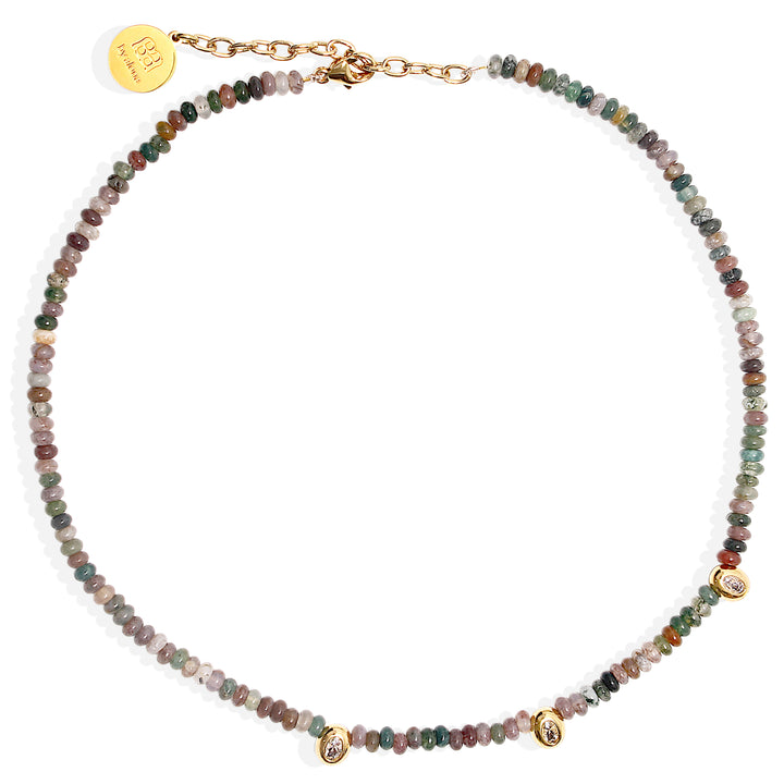 LUCIE Necklace - Gold and Indian Agate