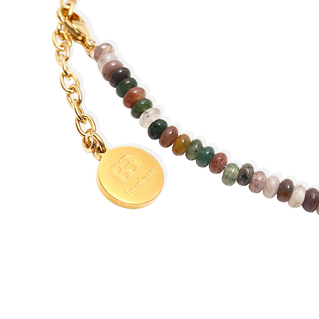 LUCIE Necklace - Gold and Indian Agate