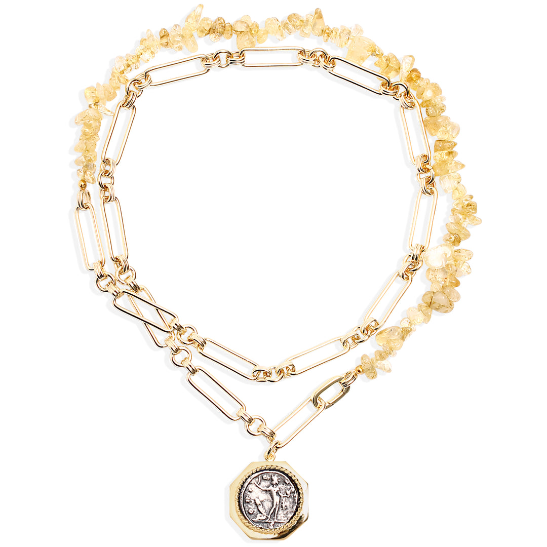 LUCIENNE Necklace - Gold and Citrine