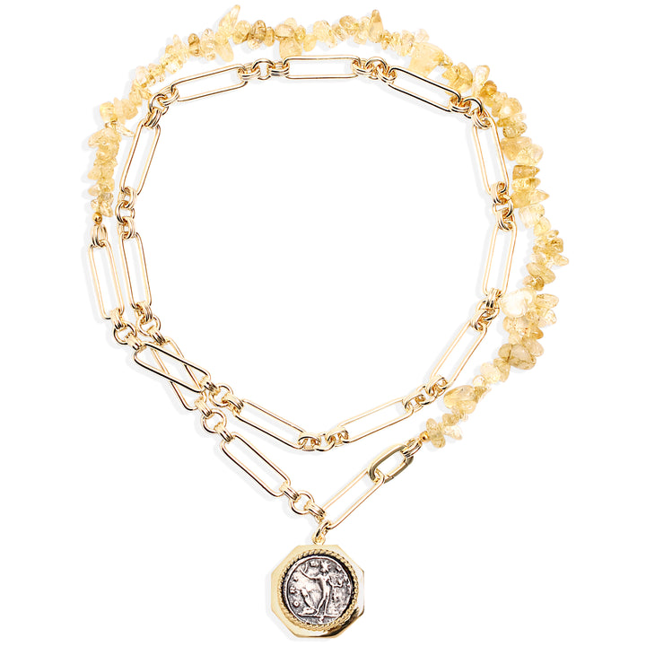 LUCIENNE Necklace - Gold and Citrine
