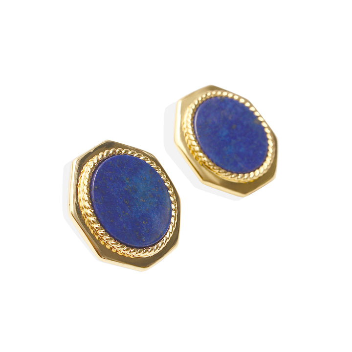 MARGAUX Earrings - Gold and Lapis Lazuli (Pre-Order)