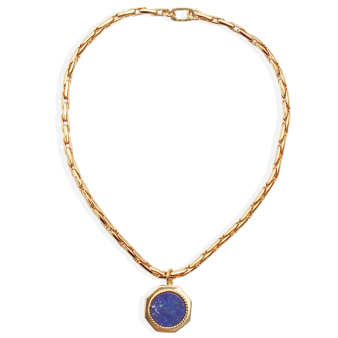 MARGAUX Necklace - Gold and Lapis Lazuli