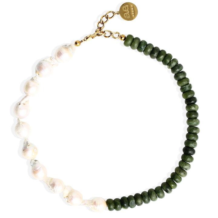 MILEY Necklace - Pearl and Jade