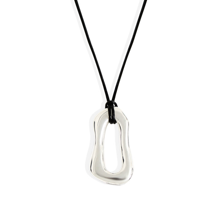 CHIANTI Necklace - Silver with Leather *PREORDER*