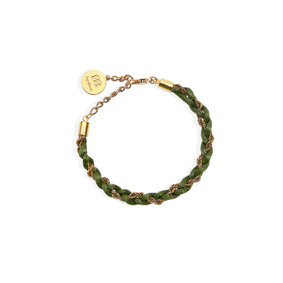 GISELLE Bracelet - Gold and Olive