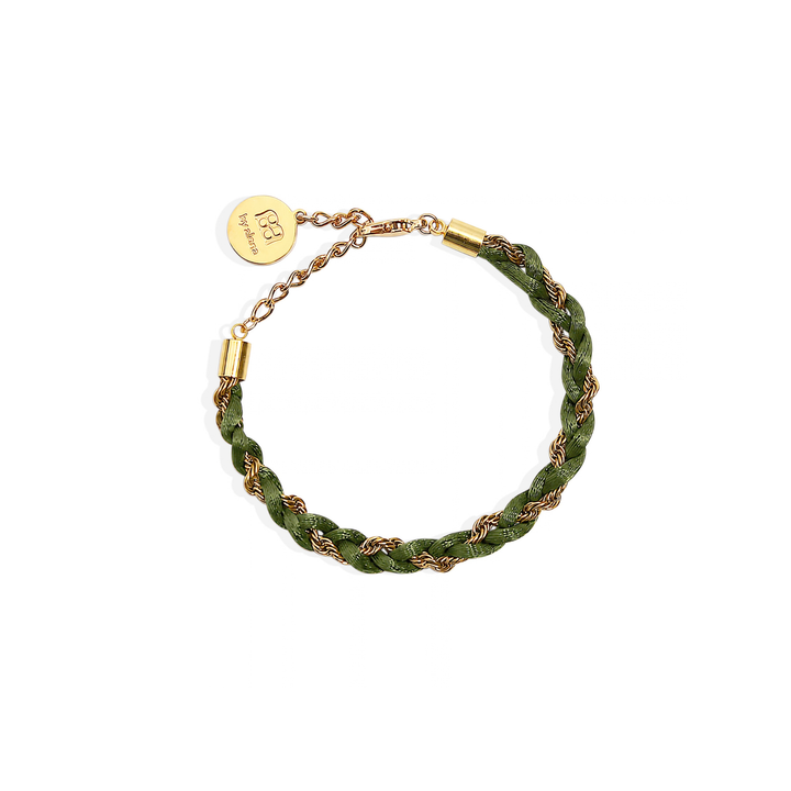 GISELLE Bracelet - Gold and Olive