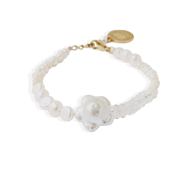 NIXIE Bracelet - Pearl and Gold