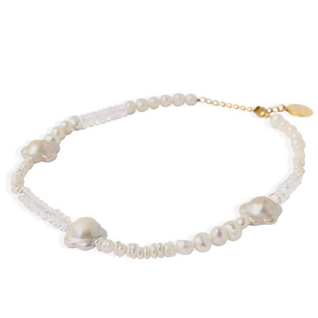 NIXIE Necklace - Pearl and Gold