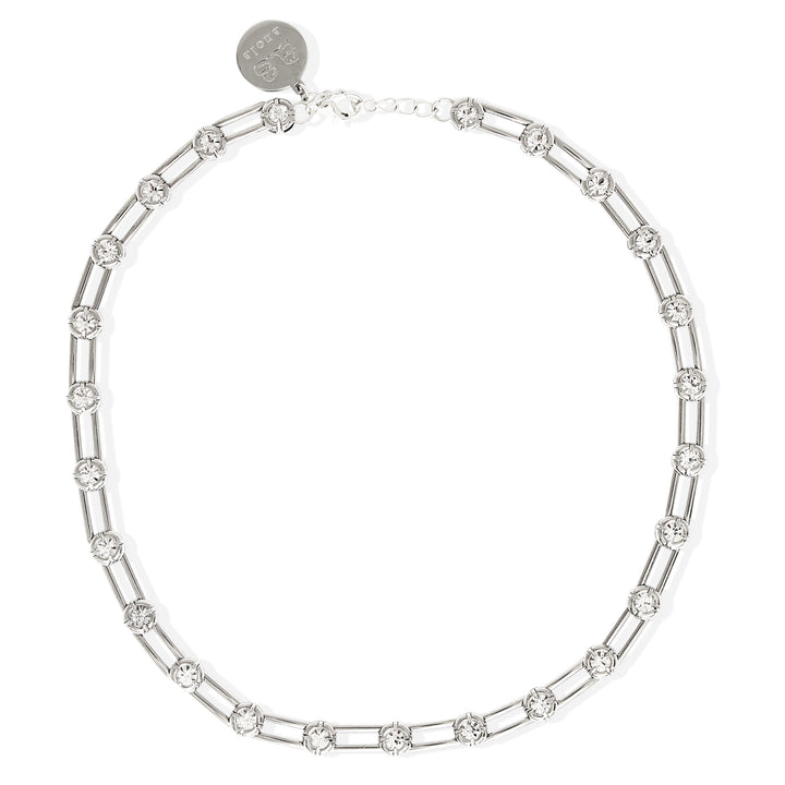 OLYMPIA Necklace - Silver with CZ