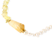PASHA Necklace - Pearl with Citrine