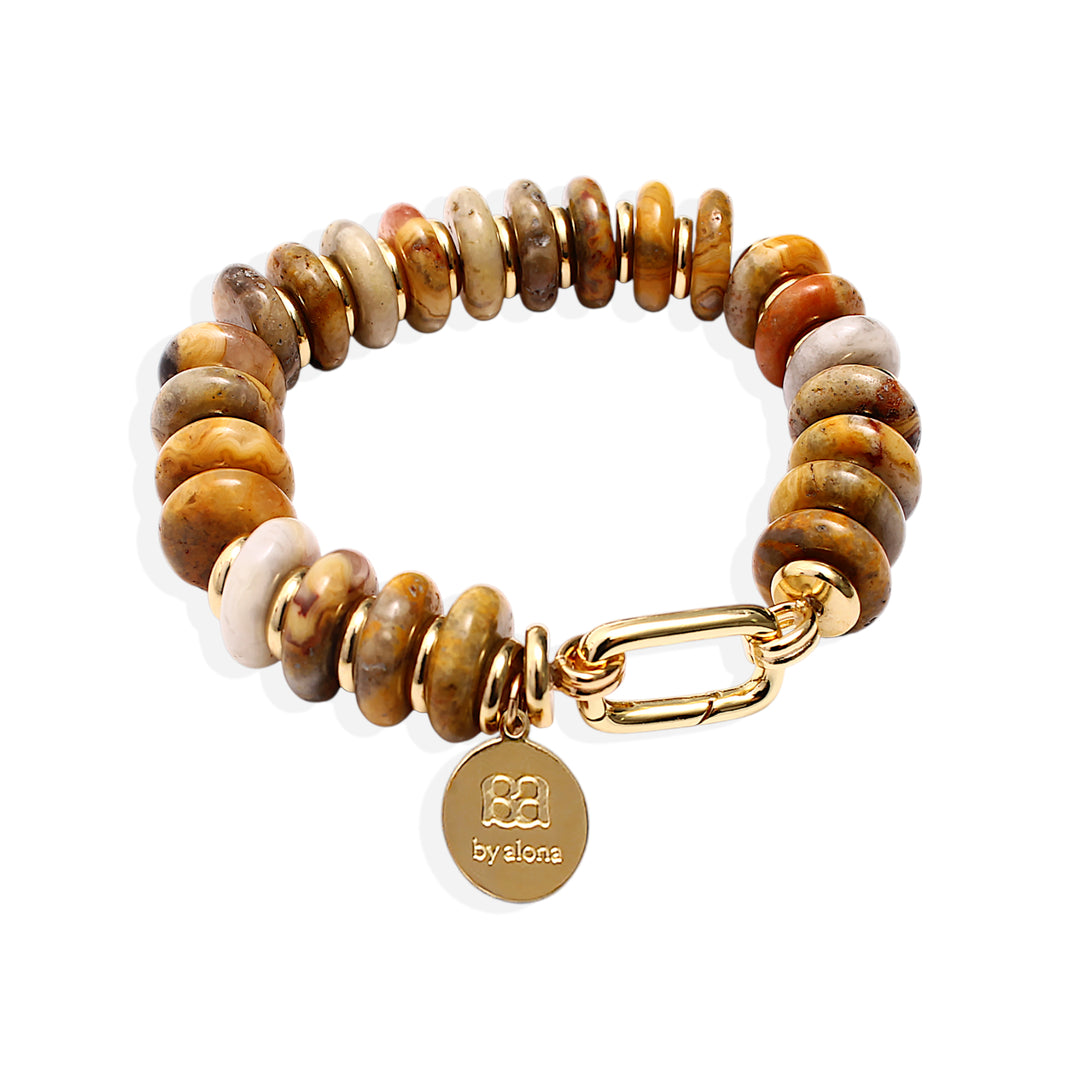 ROSALIE Bracelet - Natural Agate and Gold