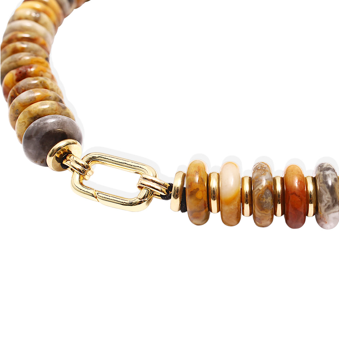 ROSALIE Necklace - Natural Agate and Gold