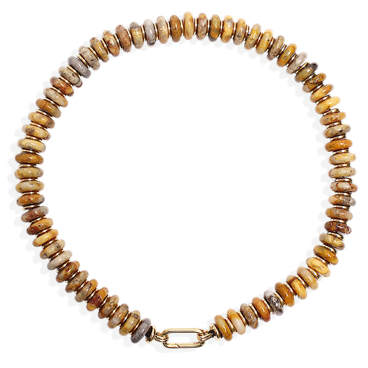ROSALIE Necklace - Natural Agate and Gold