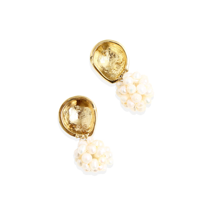 THIA Earrings - Gold with Pearl