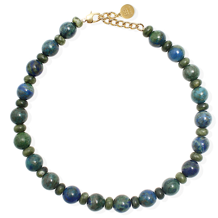 TWILIGHT Necklace - Jade and Azurite