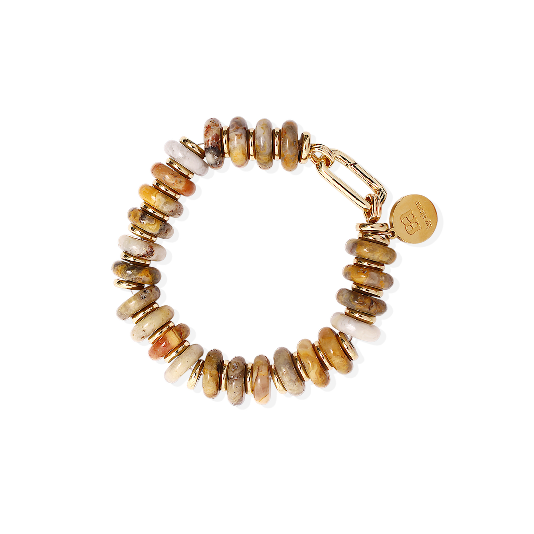 ROSALIE Bracelet - Natural Agate and Gold