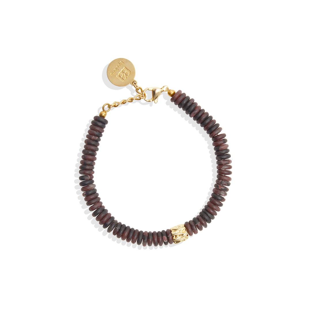 DUNAWAY Bracelet - Garnet and Gold