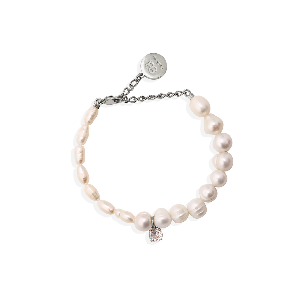 DELPHINE Bracelet - Pearl & Silver