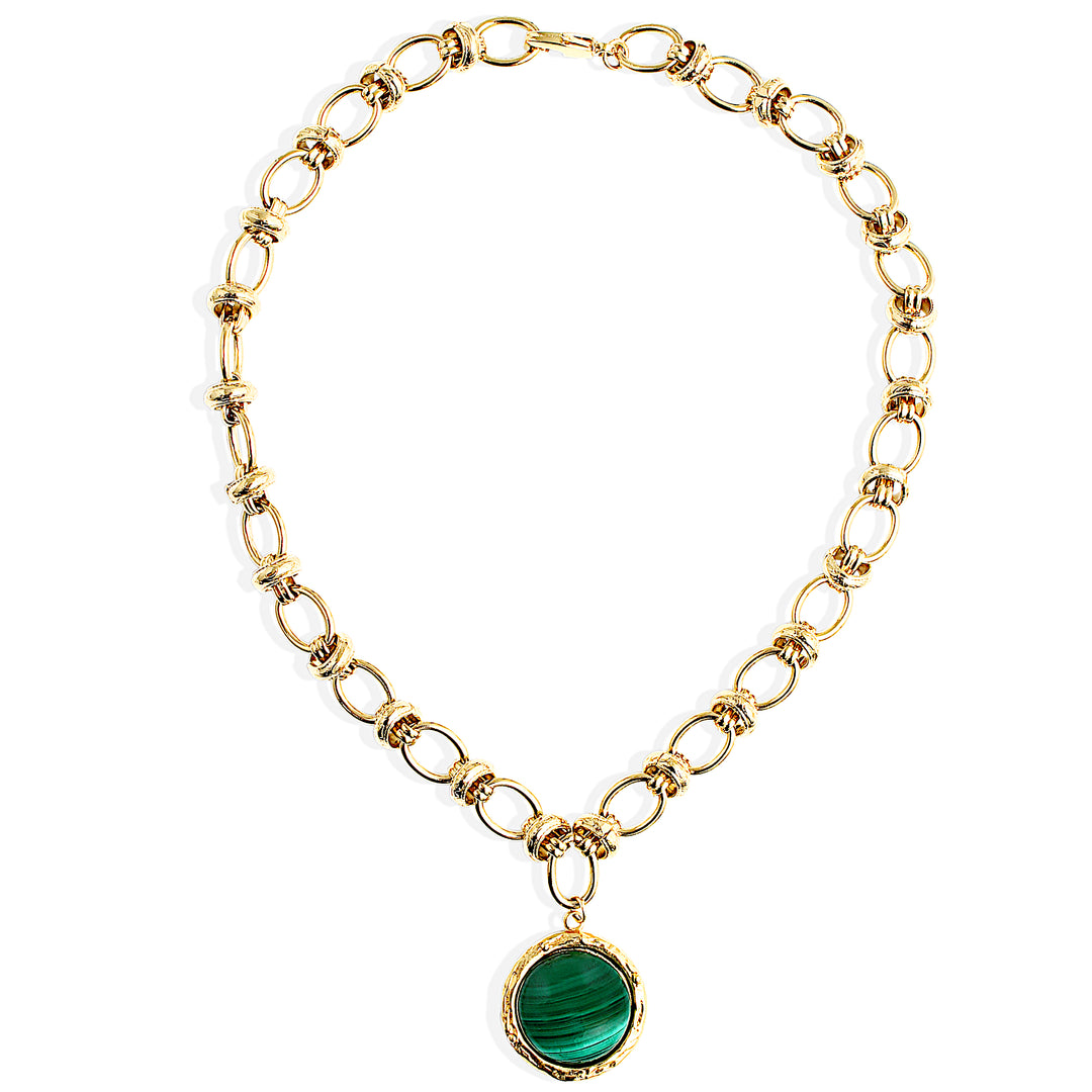 Regalarsi una bella collana, è sempre una buona abitudine! 74 VENETIA NECKLACE MALACHITE