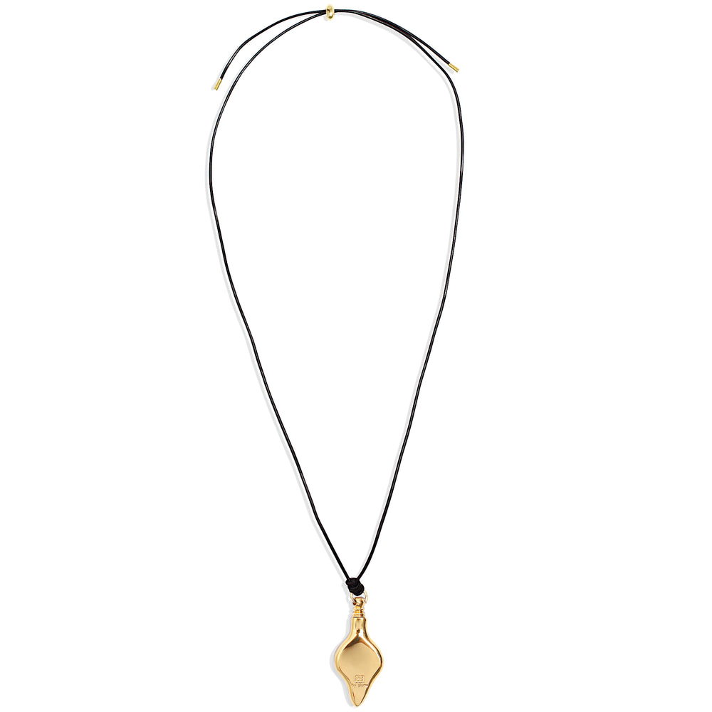 The Vessel Leather Cord Necklace - Gold