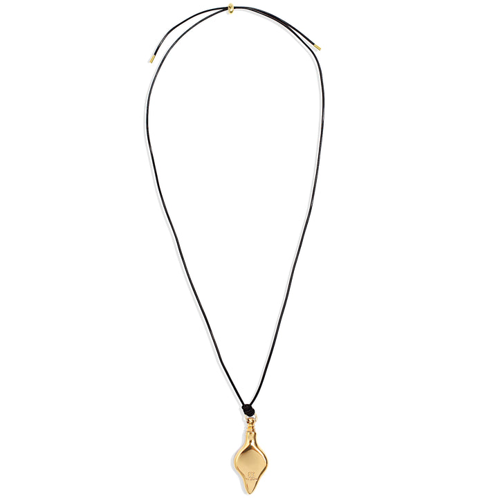 The Vessel Leather Cord Necklace - Gold