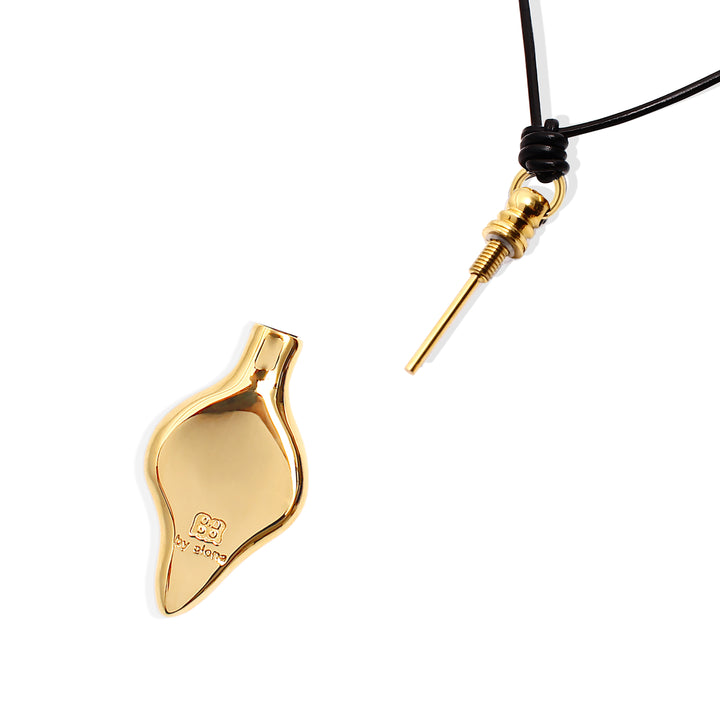 The Vessel Leather Cord Necklace - Gold