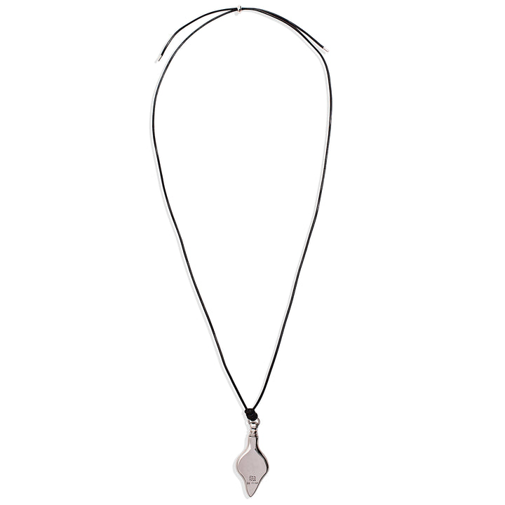 The Vessel Leather Cord Necklace - Silver