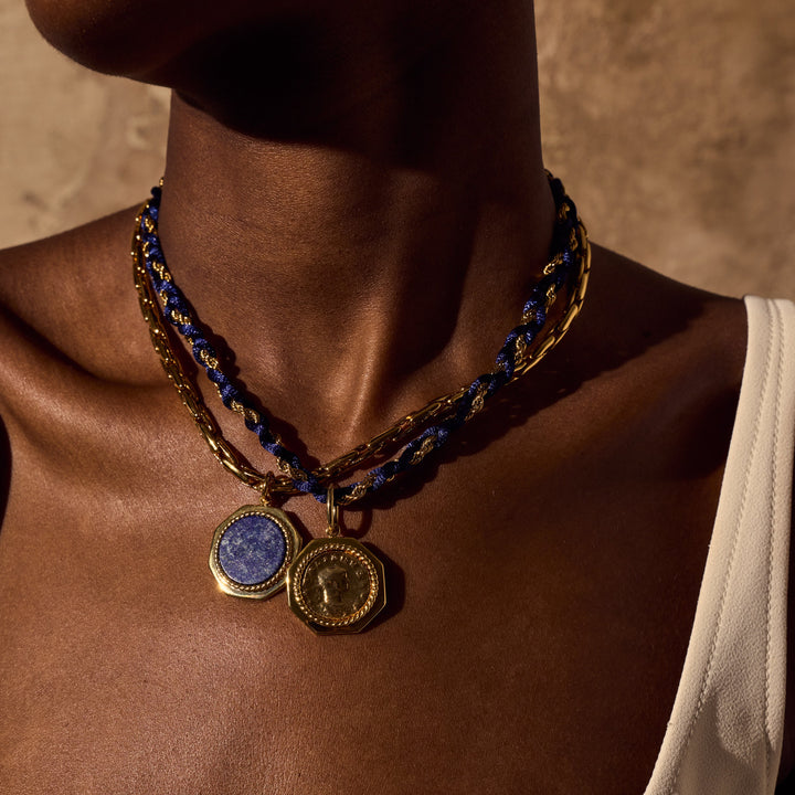 MARGAUX Necklace - Gold and Lapis Lazuli