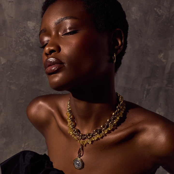 ISADORA Necklace - Gold and Citrine