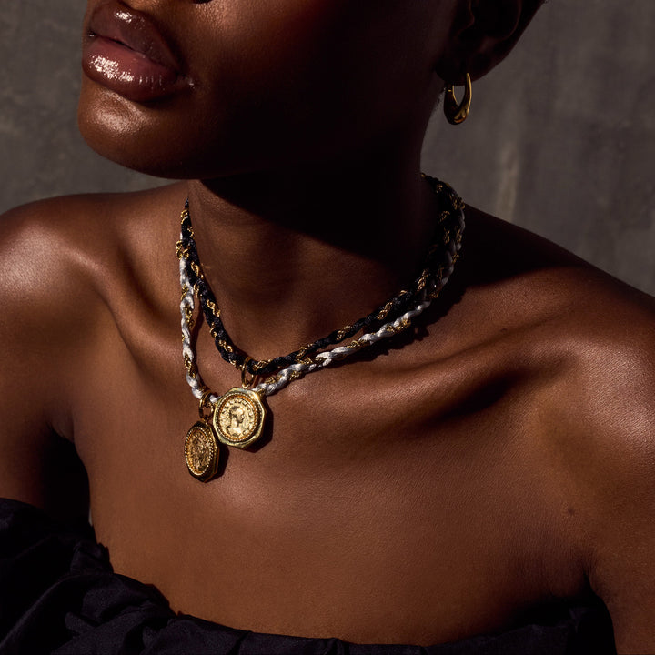 GISELLE Necklace - Gold and Midnight (Pre-Order)