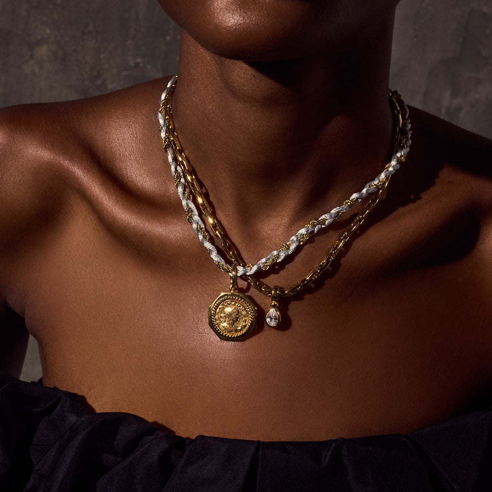 GISELLE Necklace - Gold with Frost
