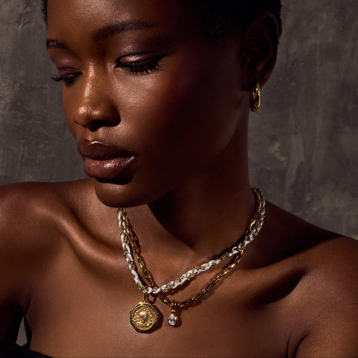 GISELLE Necklace - Gold with Frost