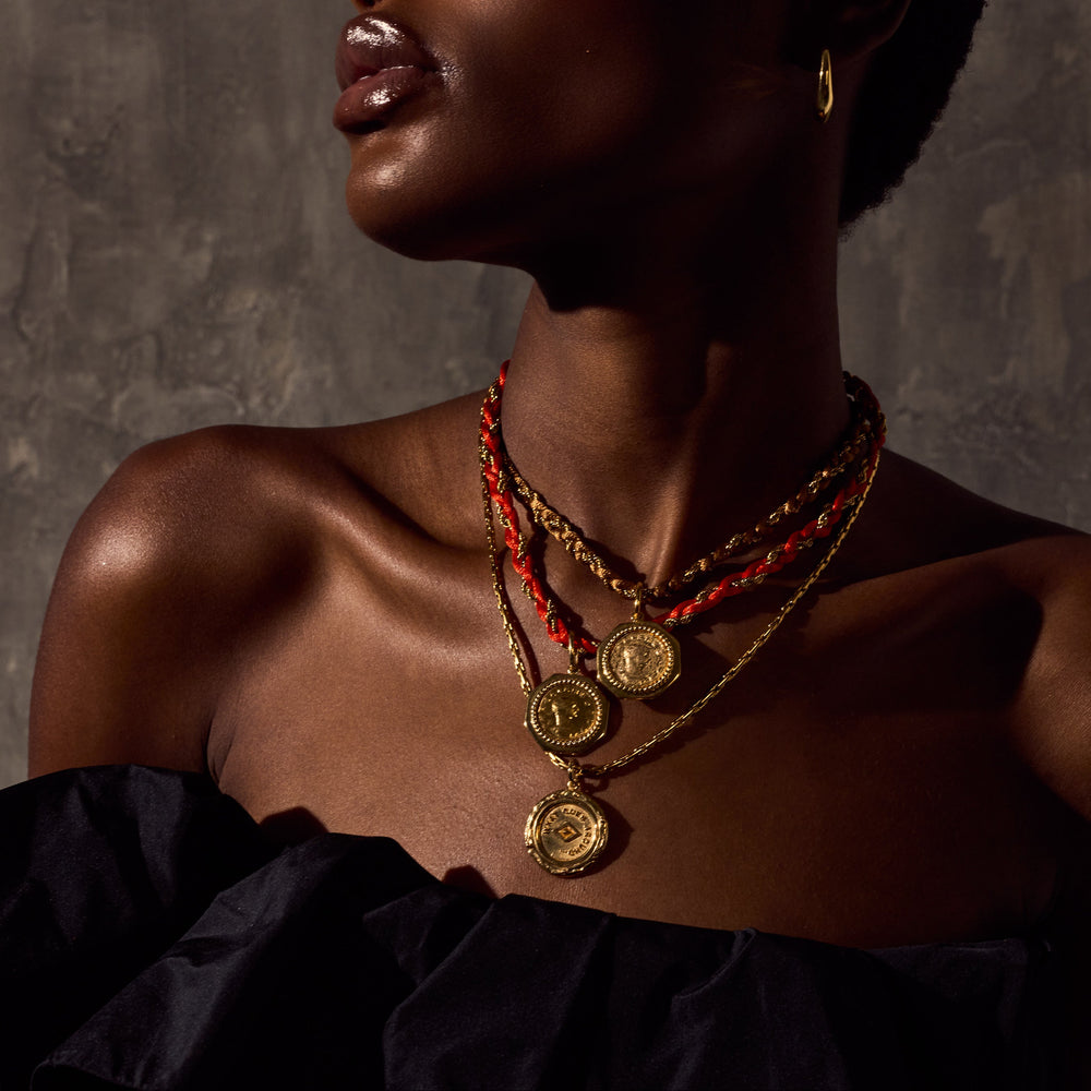 GISELLE Necklace - Gold and Cherry