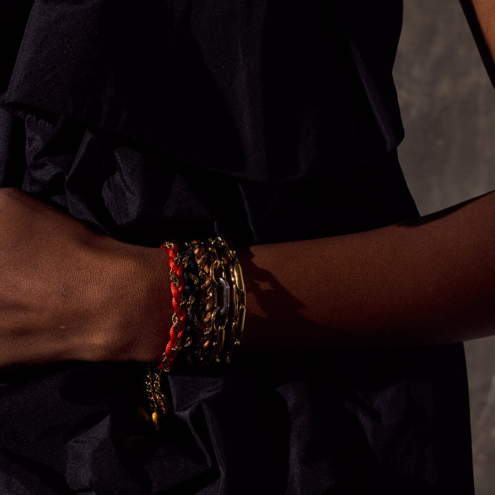 GISELLE Bracelet - Gold and Cherry