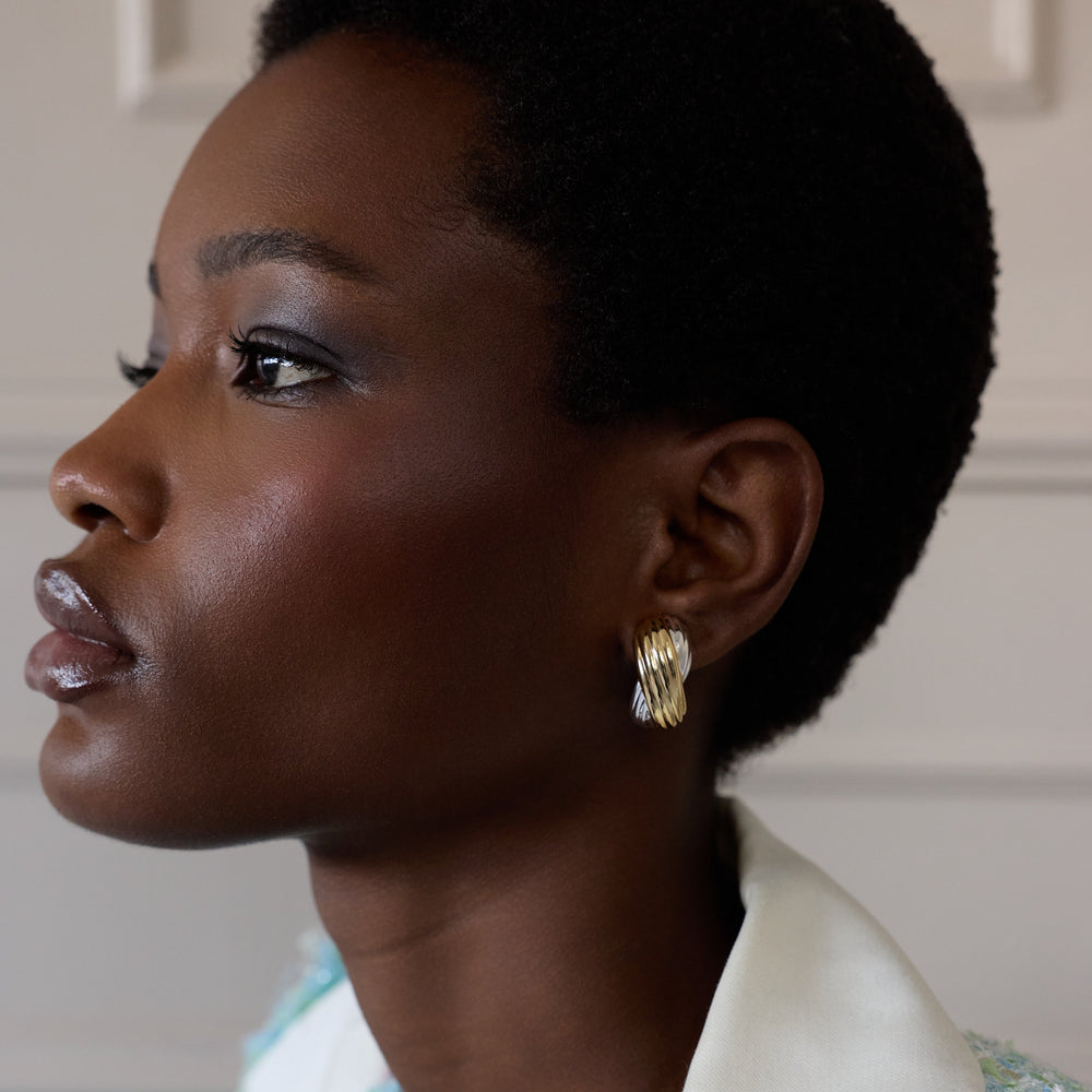 COROLLA Earrings - Silver and Gold