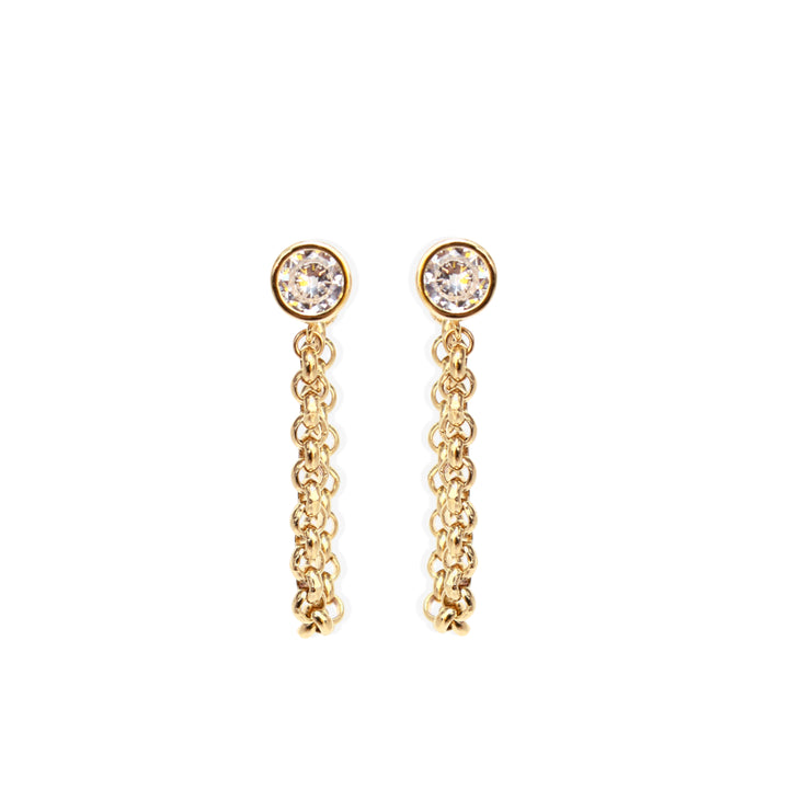 TRIOMPHE Earrings - Gold with CZ