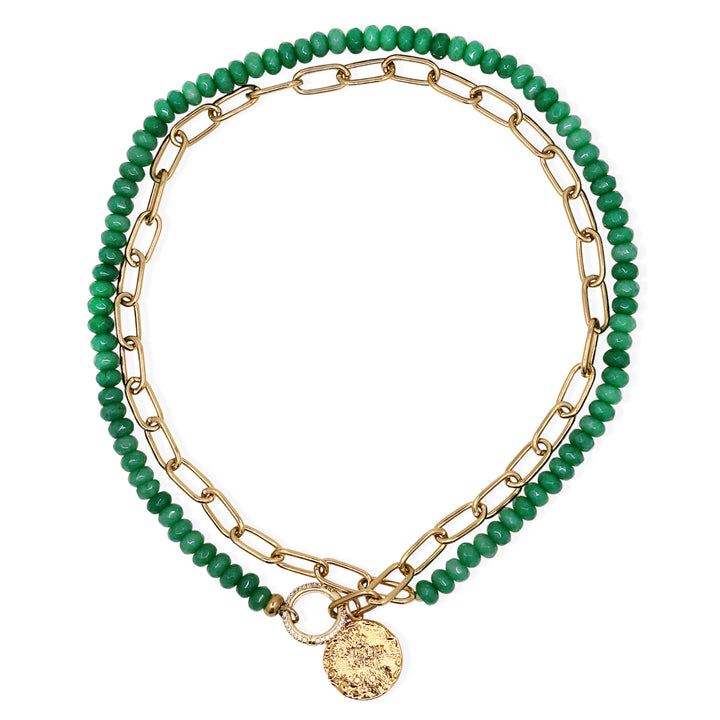 ARANI Necklace - Gold and Jade